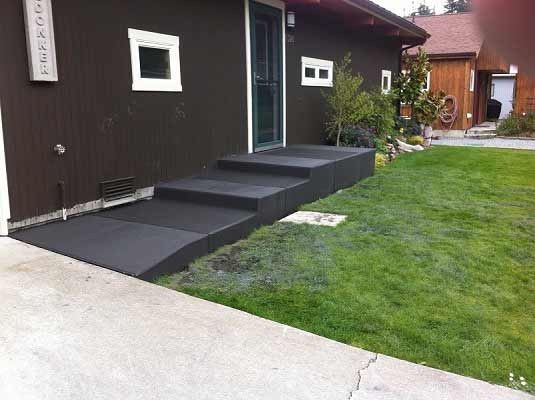 concrete setup, backyard concrete forms, concrete line pump, graded, curb